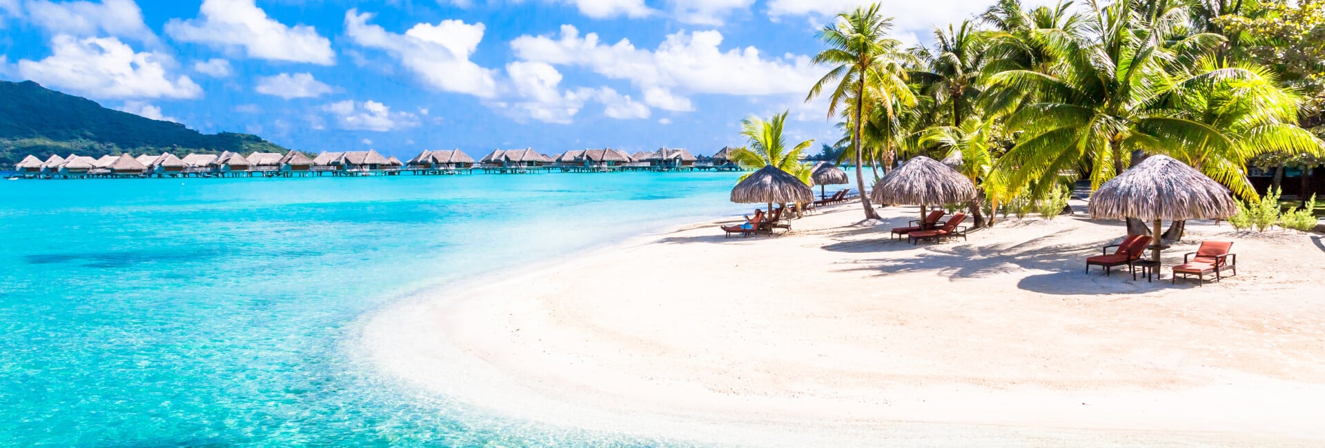 Bora Bora in French Polynesia, Tahiti. Paradise beach.