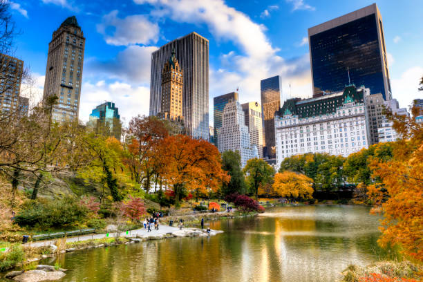 Central Park in New York during autumn season.